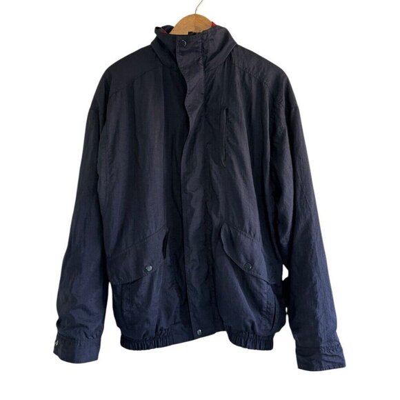 Vintage Duffel Sportswear Mens Sz L Blue Red Sailboats 3-In-1 Windbreaker Jacket - Picture 2 of 14